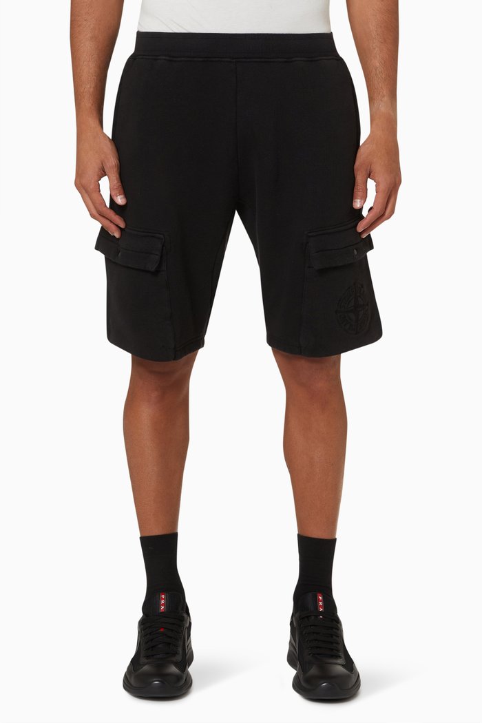 

Bermuda Shorts in Fleece, Black