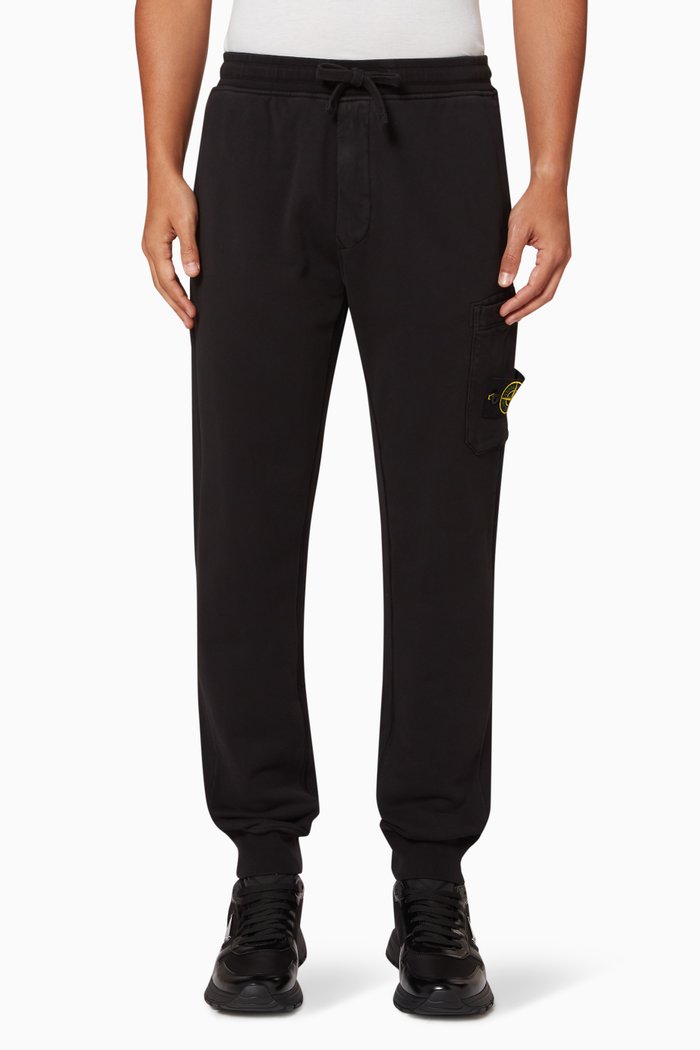 

Compass Logo Joggers in Fleece, Black