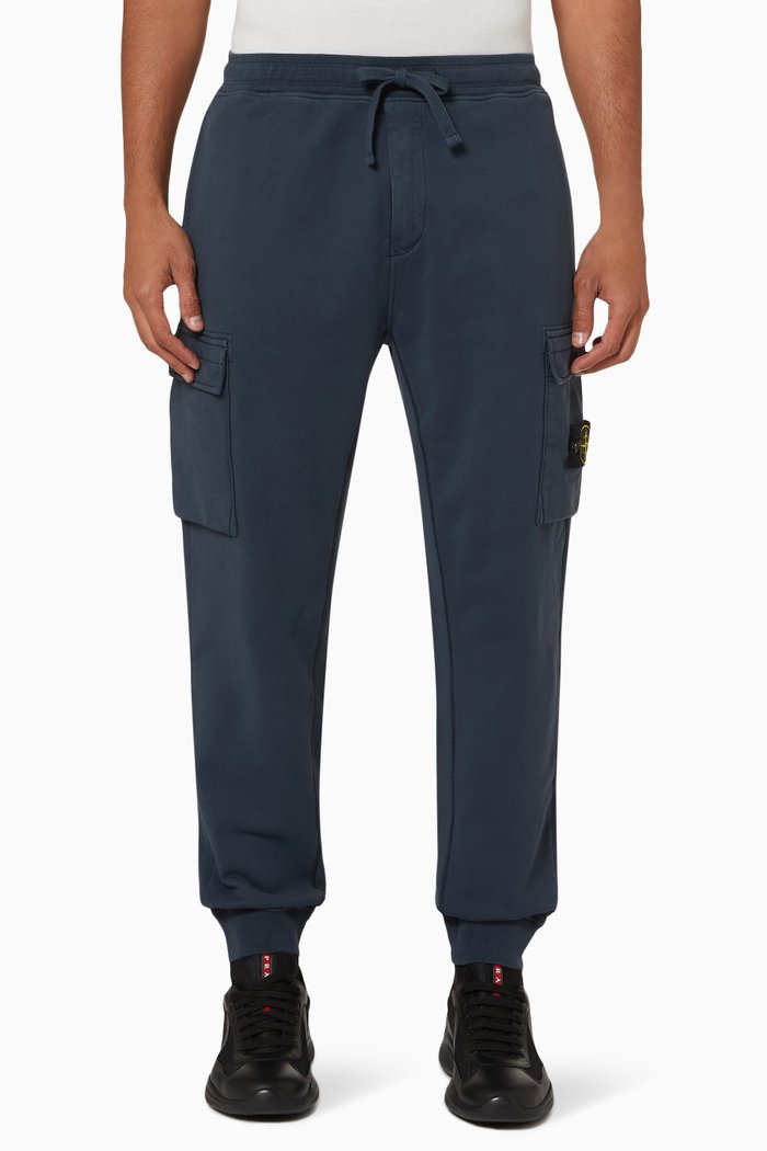Compass Track Pants in Fleece, Blue