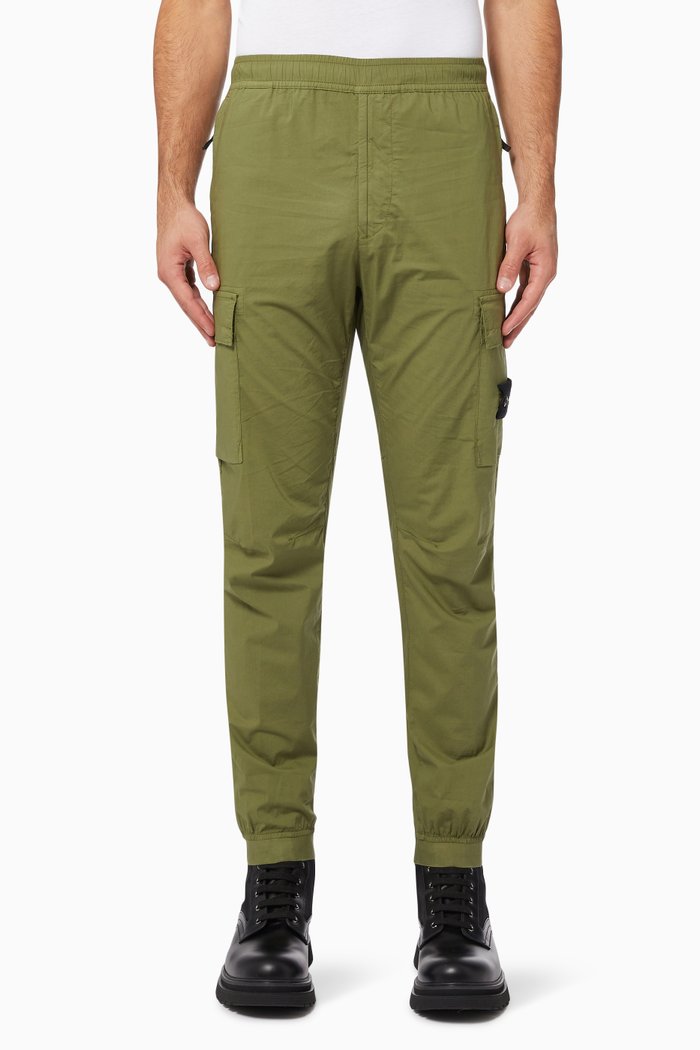 

Cargo Pants in Stretch Cotton Tela, Green