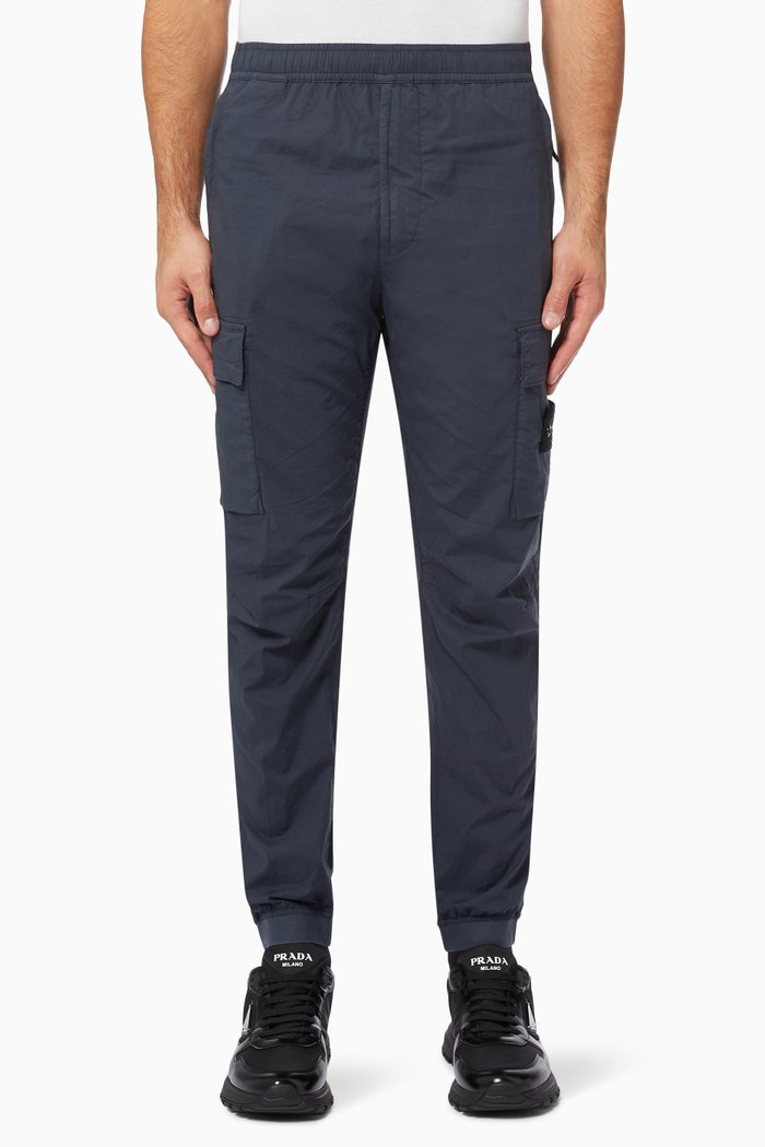

Cargo Pants in Stretch Cotton Tela, Blue