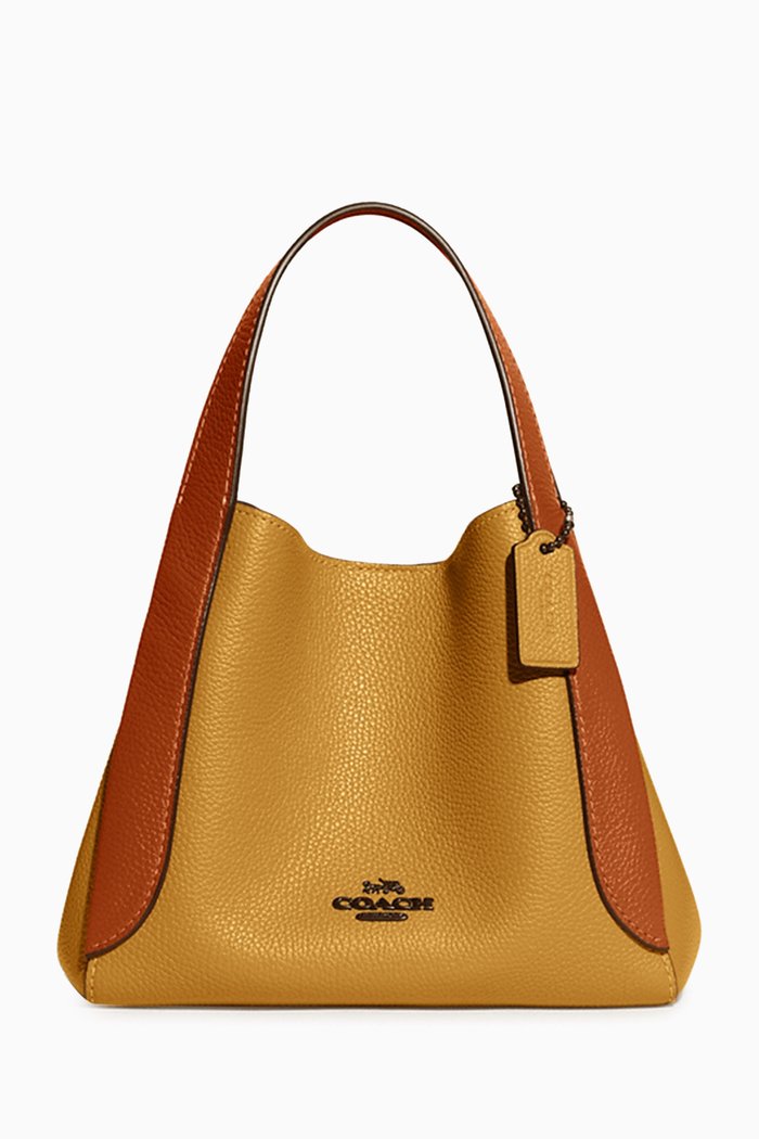 

Hadley Hobo 21 Bag in Colour-block Pebble Leather, Yellow