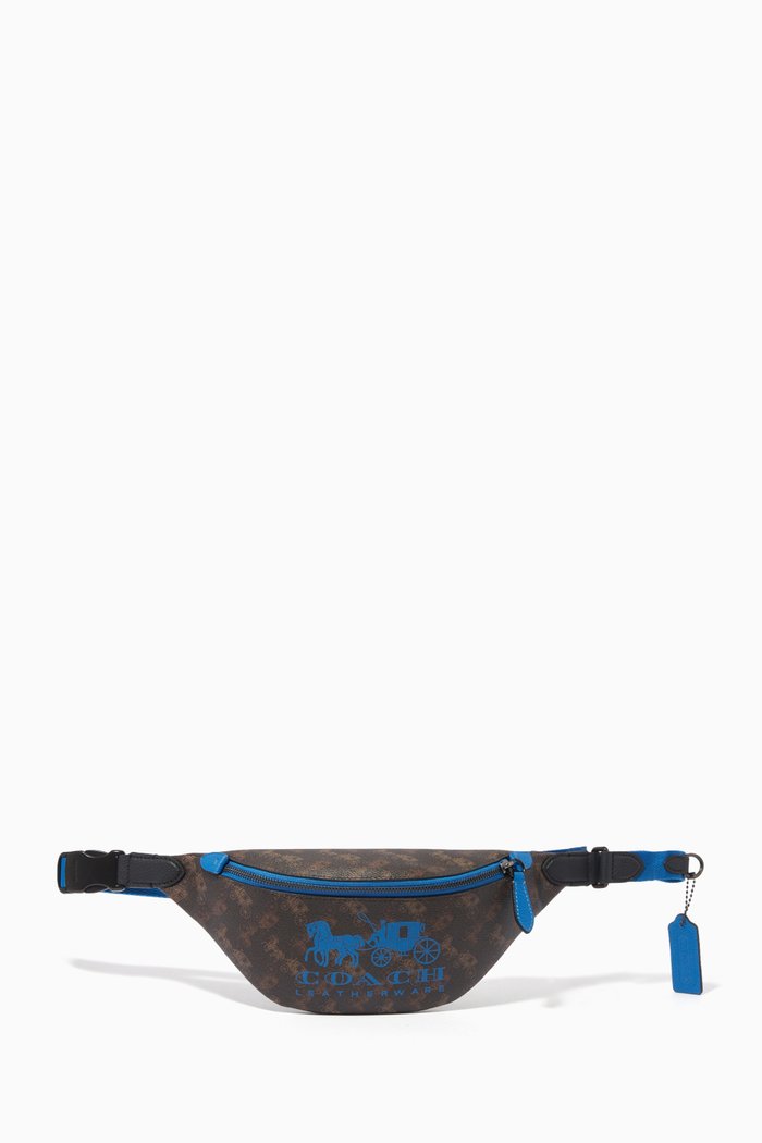 

Charter Belt Bag 7 in Horse & Carriage Print Canvas, Blue