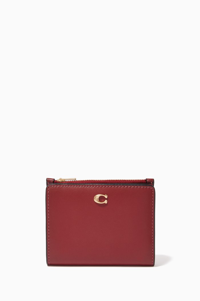 

Bi-fold Wallet in Leather, Red
