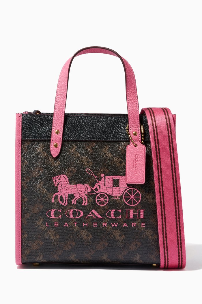 

Field Tote 22 in Horse & Carriage Print Canvas, Pink