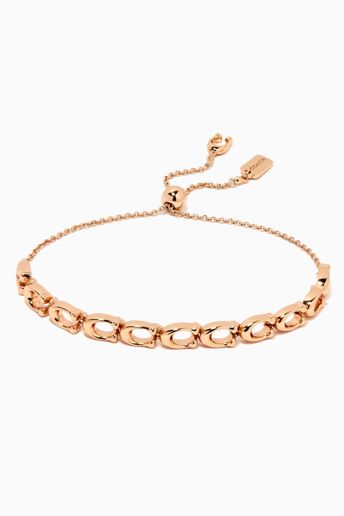 

Signature C Link Slider Bracelet, Gold