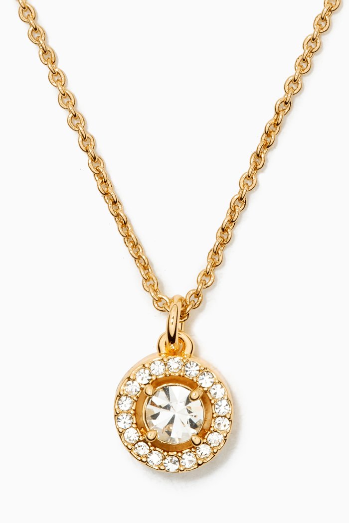 

Halo Pavé Necklace, Gold
