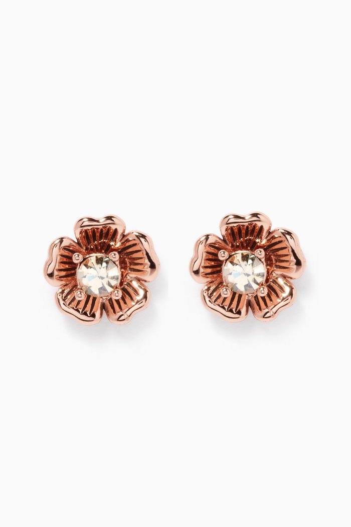 Mini Tea Rose 2-in-1 Stud Earrings, Pink