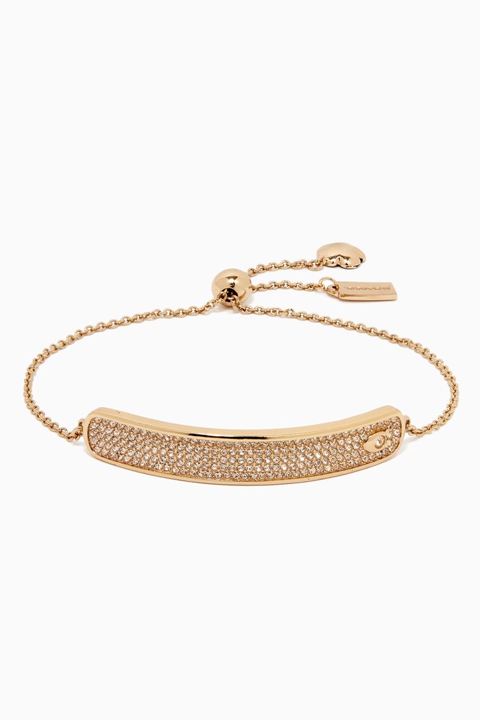 

Pavé Bar Slider Bracelet, Yellow
