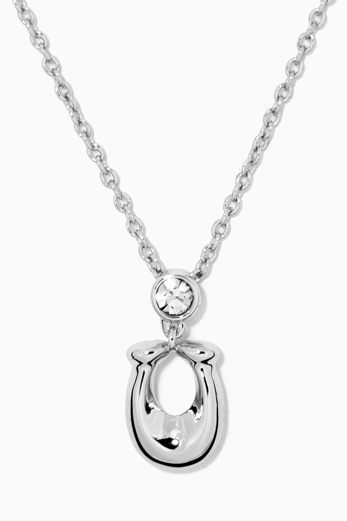 

Signature Crystal Necklace, Grey