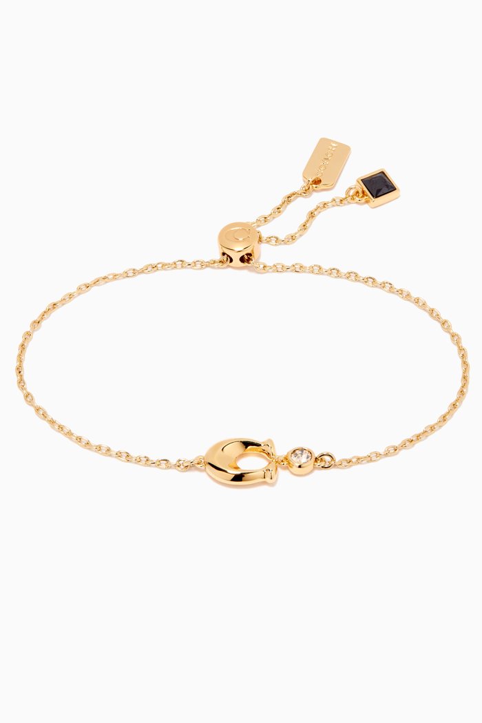 

Signature Crystal Slider Bracelet, Gold