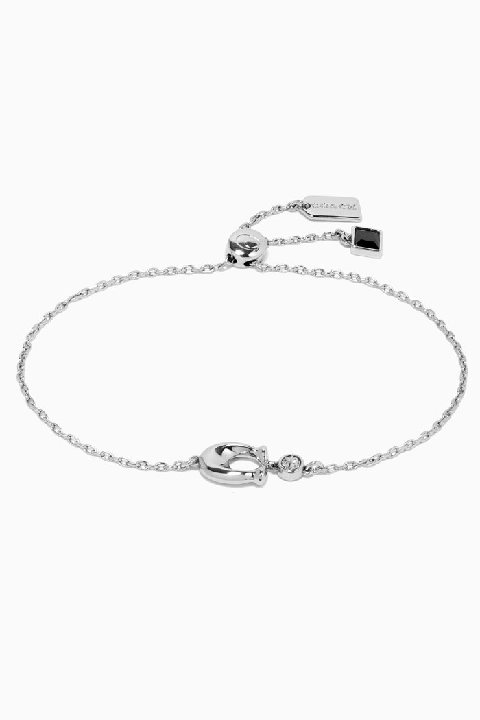

Signature Crystal Slider Bracelet, Silver