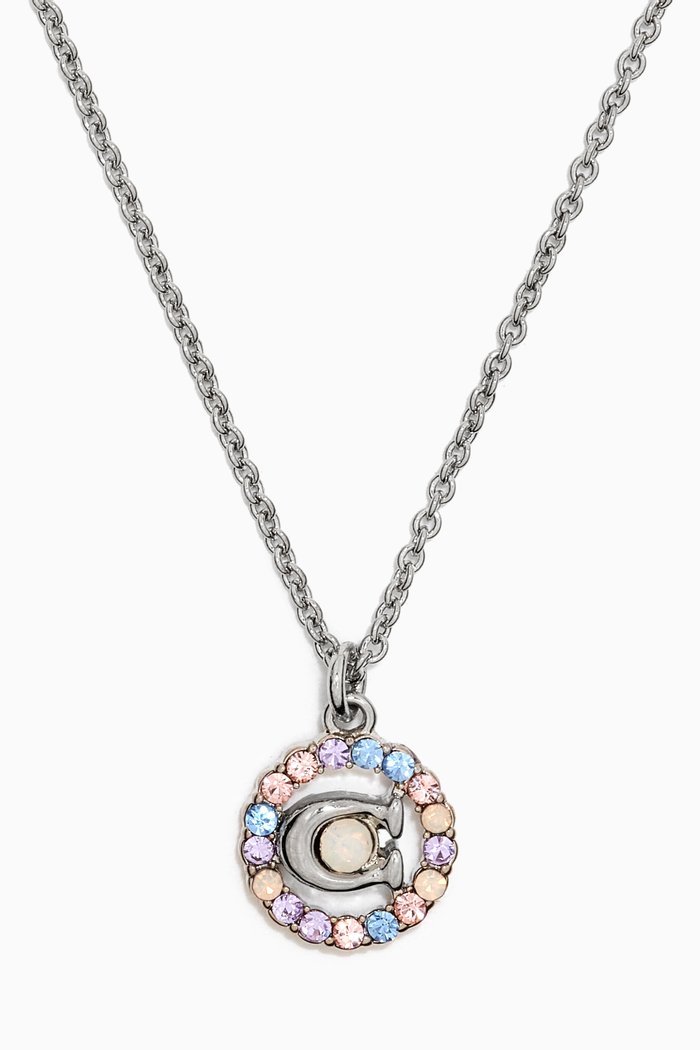 

Signature Multi Crystal Necklace, Blue