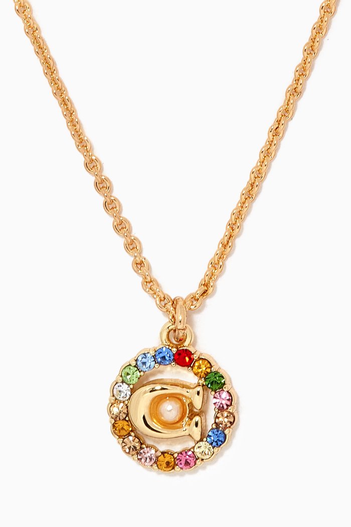 

Signature Multi Crystal Necklace, Multicolour