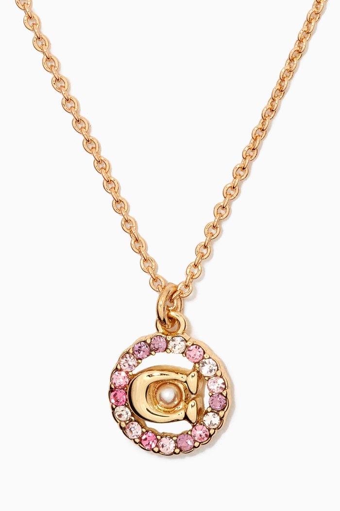 

Signature Multi Crystal Necklace, Gold