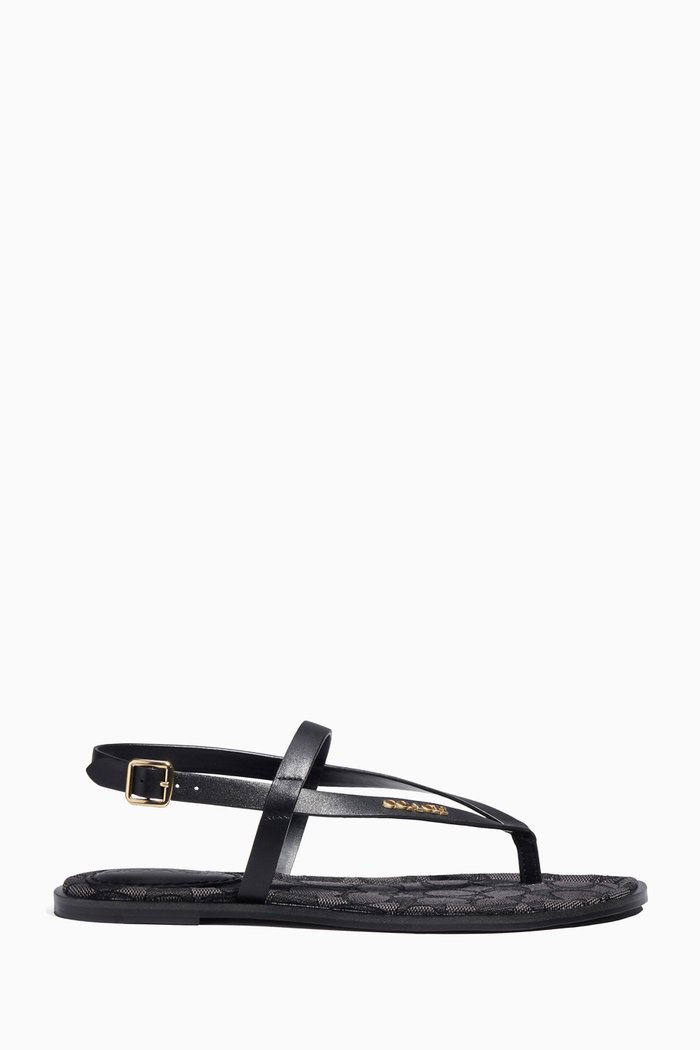

Josie Sandals in Leather, Black