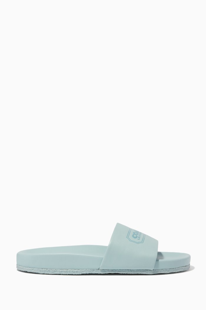 

Alexis Slides in Leather, Blue