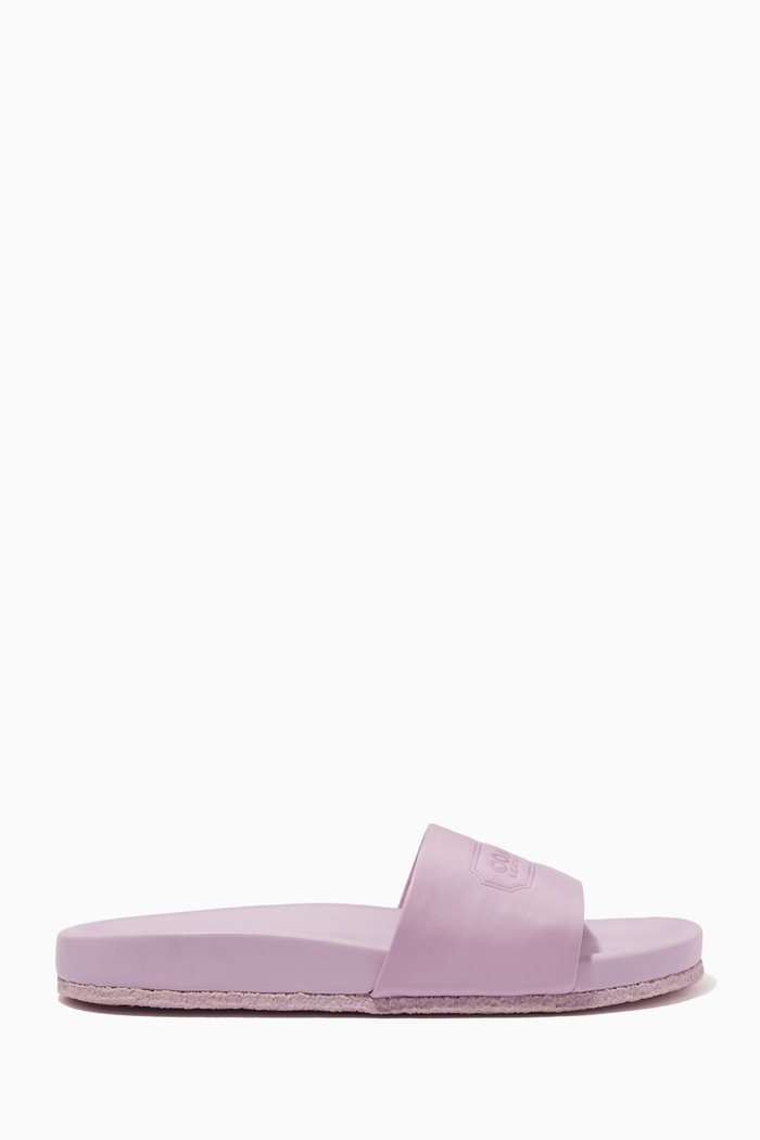 

Alexis Slides in Leather, Purple
