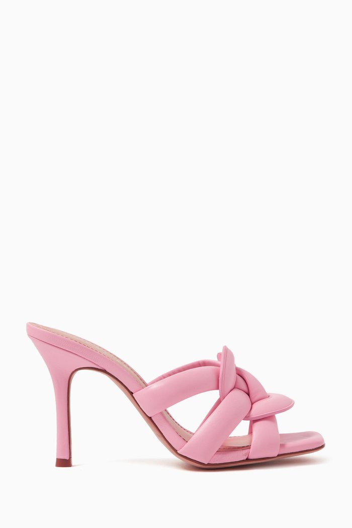 

Kellie 100 Mules in Leather, Pink