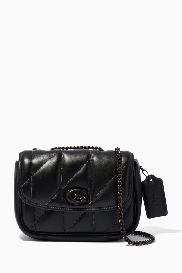 

Madison Shoulder Bag in Quilted Leather, Black
