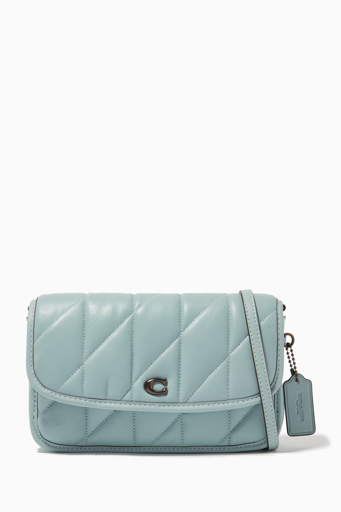 

Hayden Quilted Crossbody Bag in Nappa, Blue
