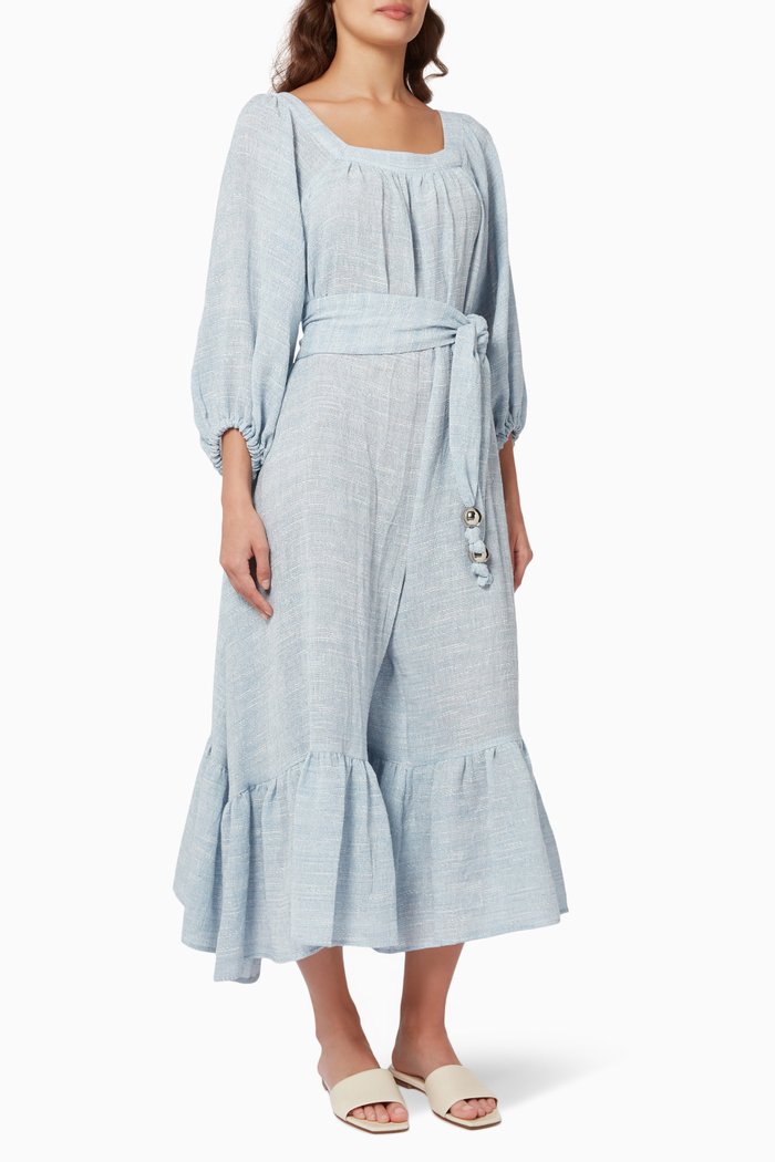 

Laure Jumpsuit in Linen Blend, Blue