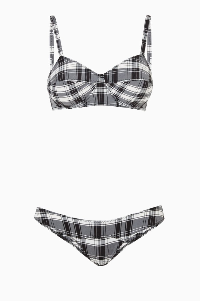 

Goldwyn Bikini Set in Madras Plaid, Black