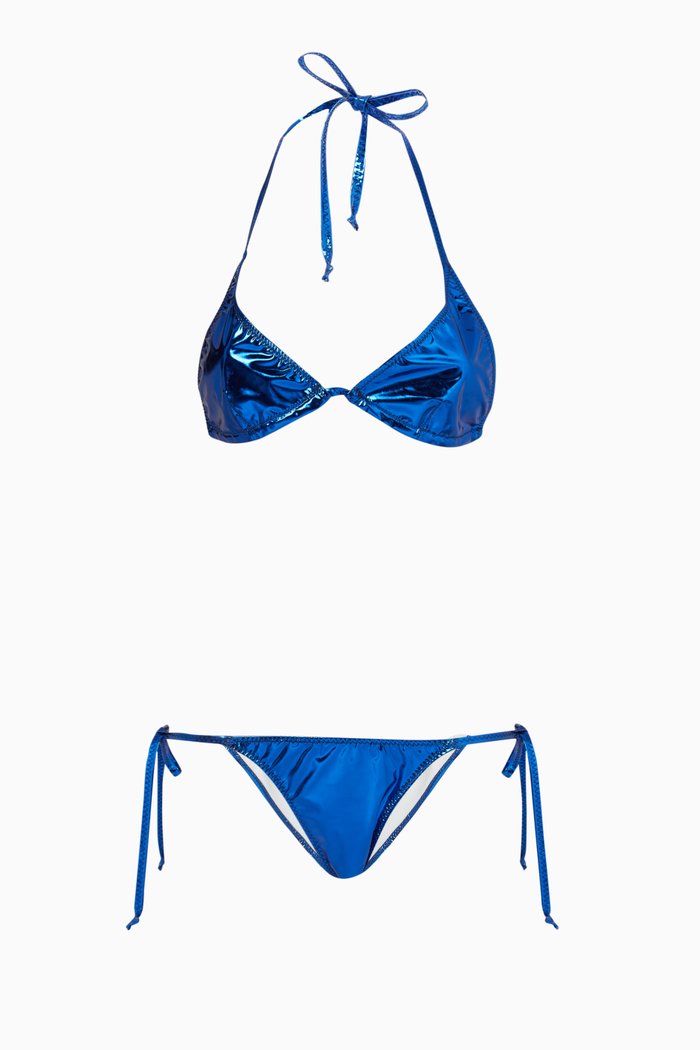 

Pamela Bikini in Metallic PVC, Blue