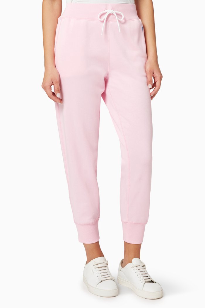 

Logo Track Pants in Fleece, Pink