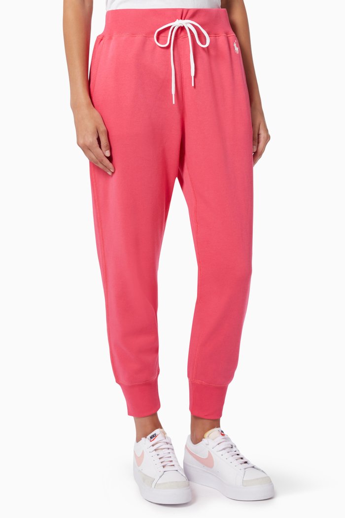 

Logo Track Pants in Fleece, Pink