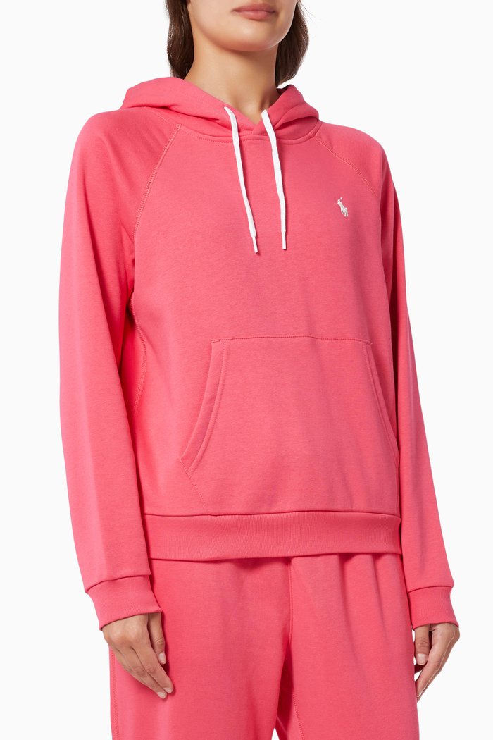 

Logo Hoodie in Fleece, Pink