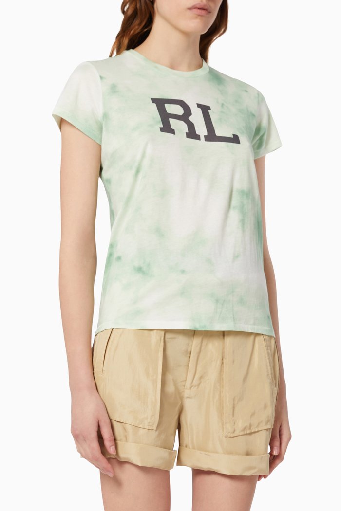 

Polo Logo Tie-dye T-shirt in Jersey, Green