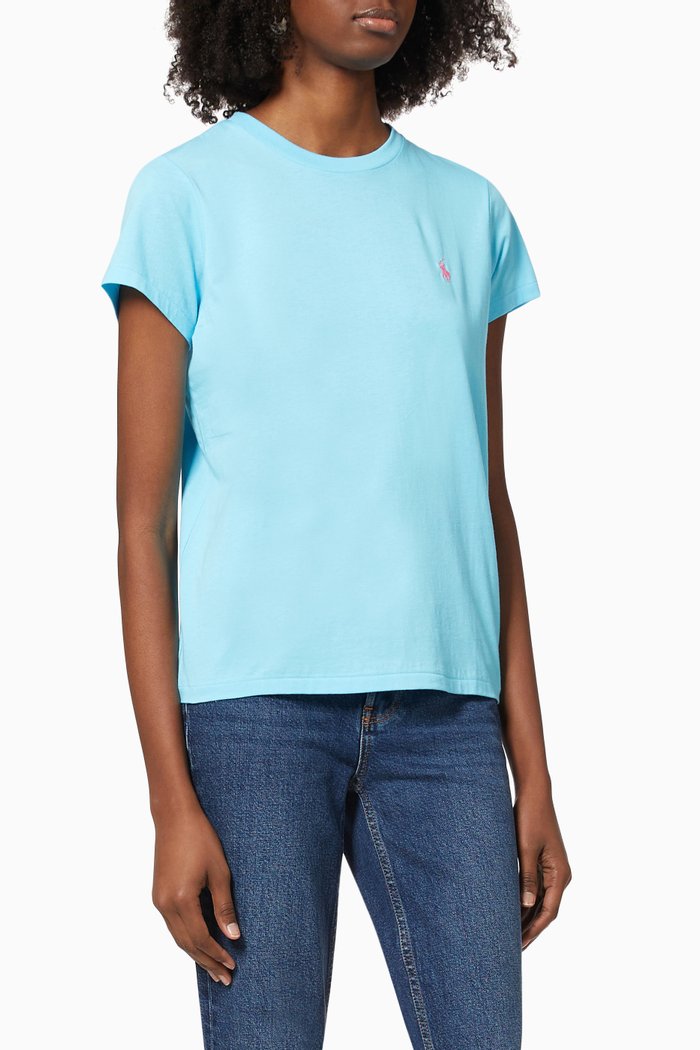 

T-shirt in Cotton Jersey, Blue
