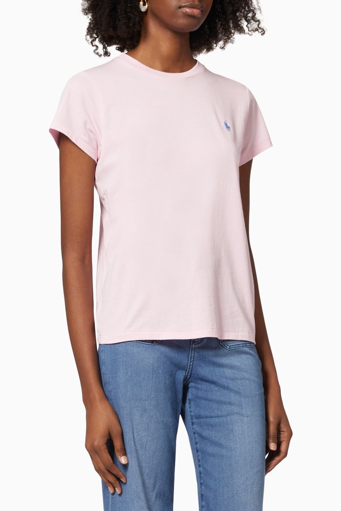 

T-shirt in Cotton Jersey, Pink