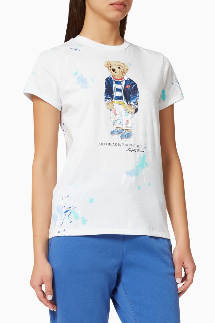 

Polo Bear T-shirt in Cotton Jersey, White