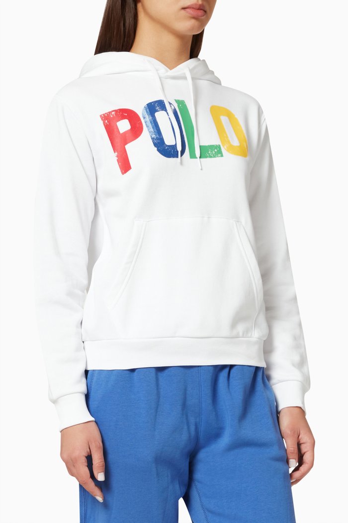 

Logo Hoodie in Fleece, White