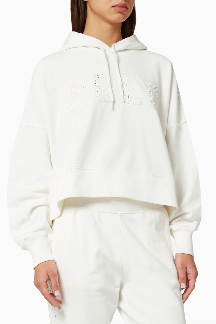

Logo Sweatshirt in Fleece, White
