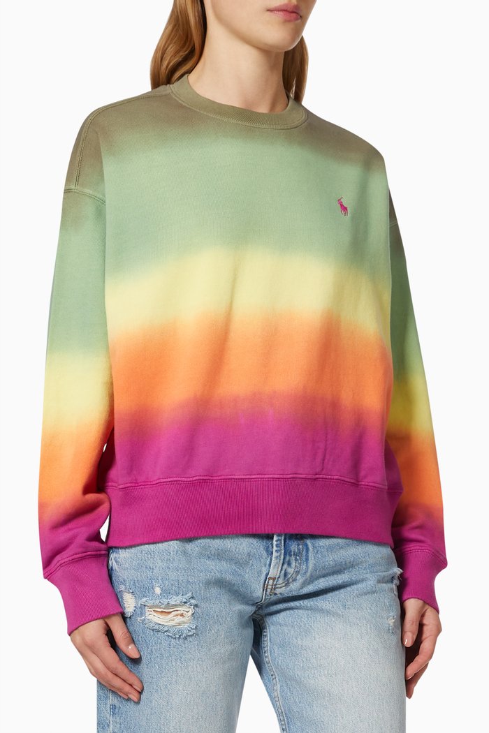 

Gradient Sweatshirt in Fleece, Multicolour