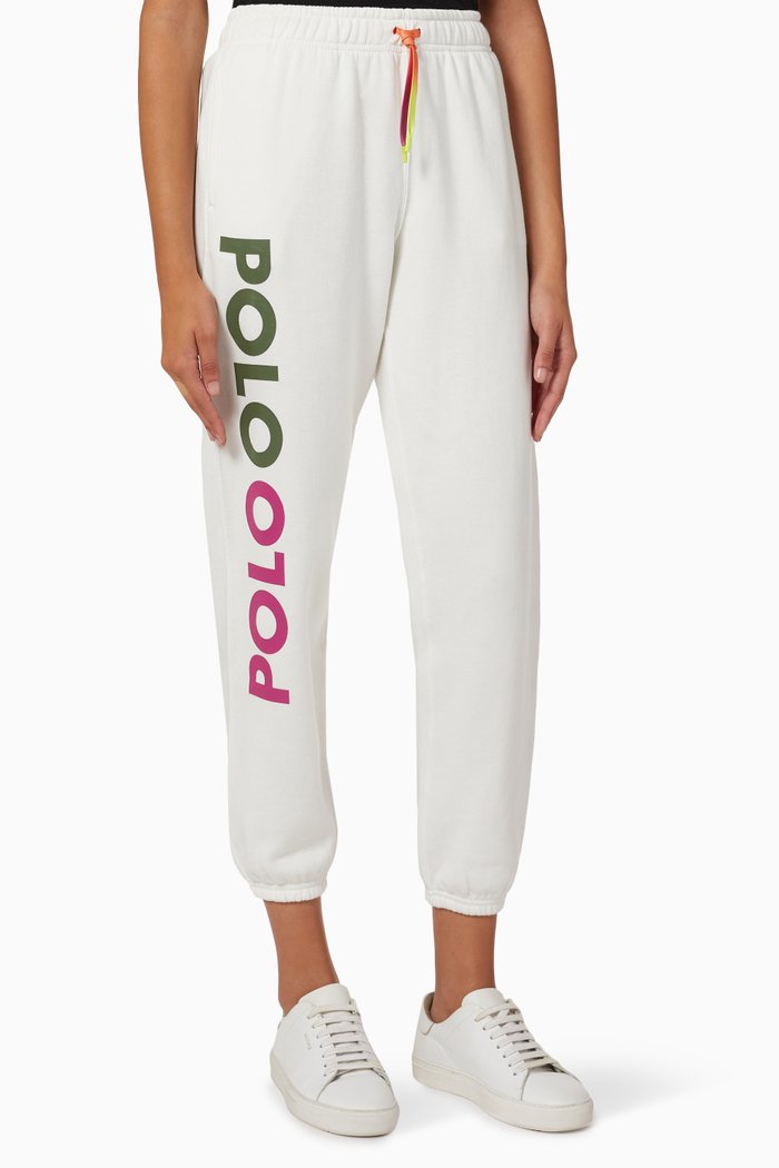 Sweatpants in Fleece, White