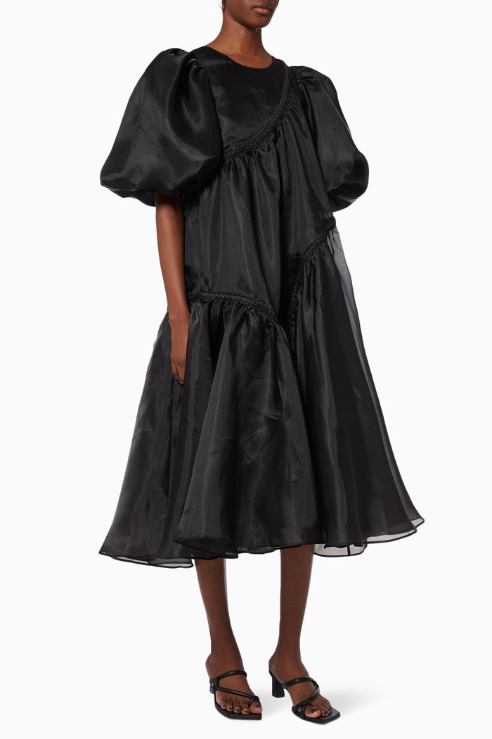 

Riviera Braided Midi Dress, Black