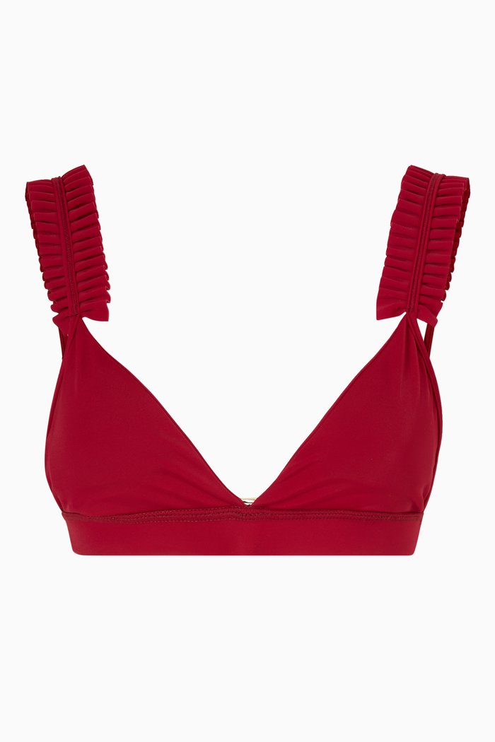 

Iza Triangular Bikini Top, Red