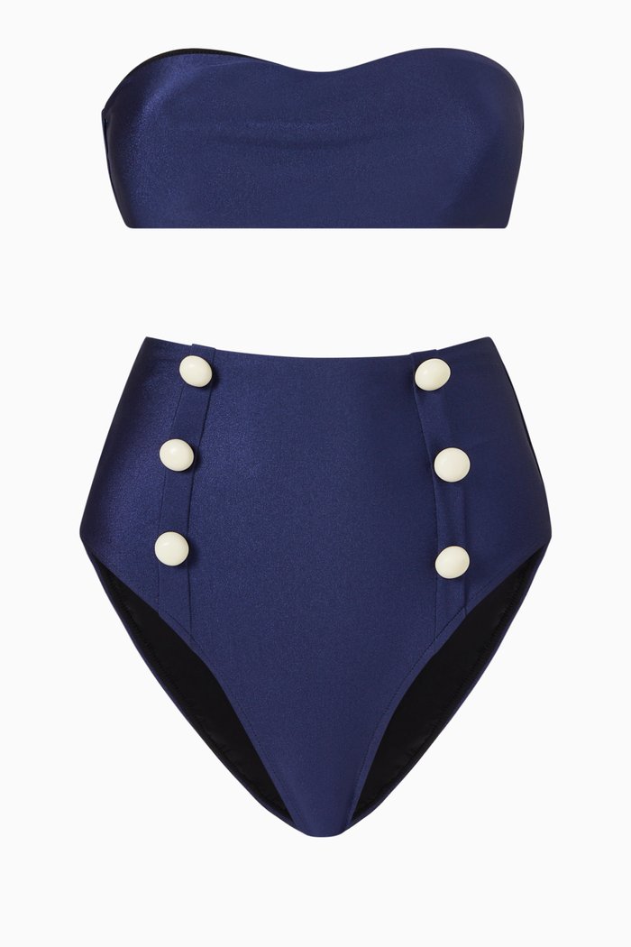 

Bandeau Bikini Set, Blue