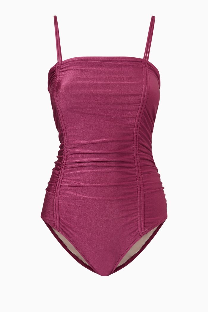 

Ruched Swimsuit, Purple