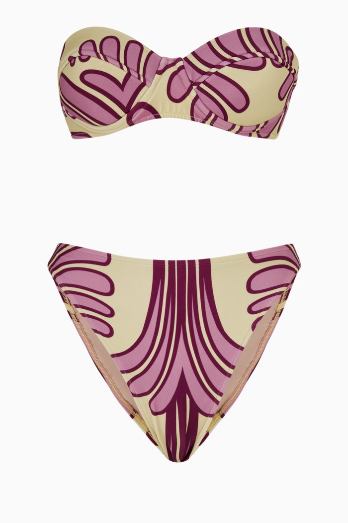 

Deco Shell Strapless Bikini Set, Yellow