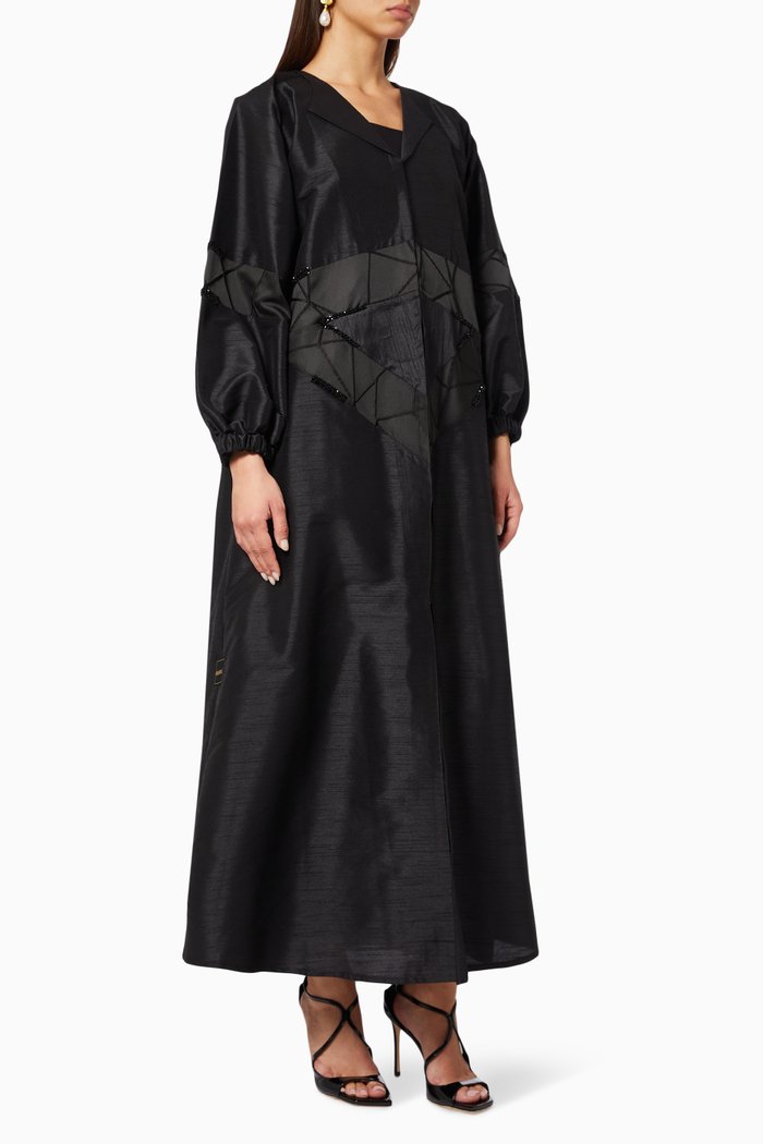 

Panelled Abaya, Black