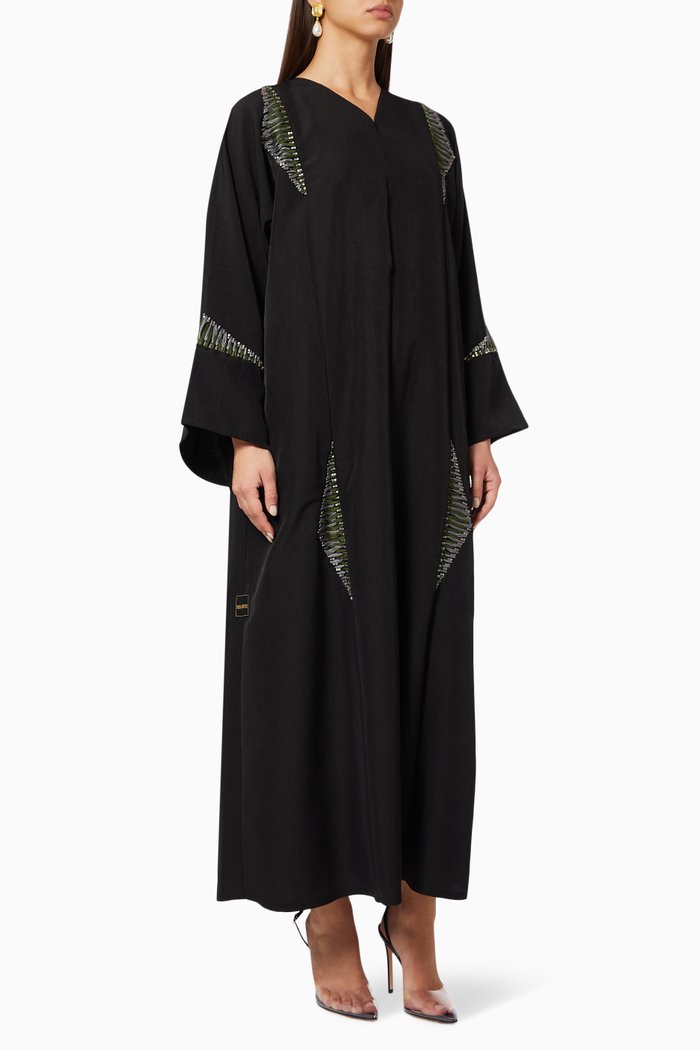 

Embroidered Abaya, Black