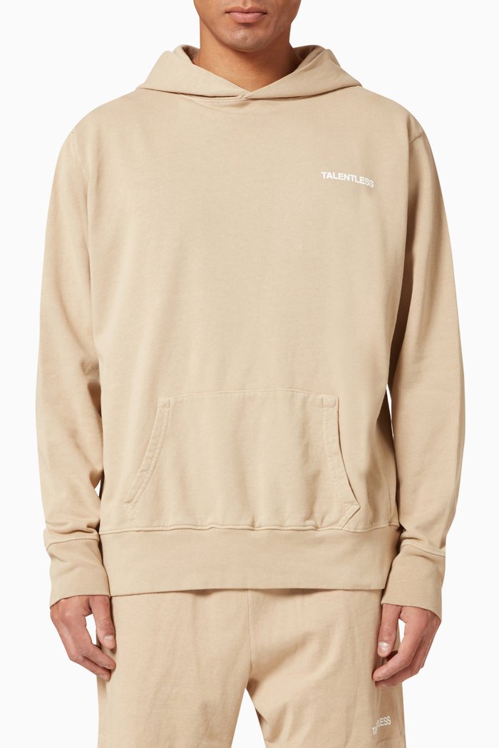 

Oversized Hoodie in Cotton Fleece, Neutral