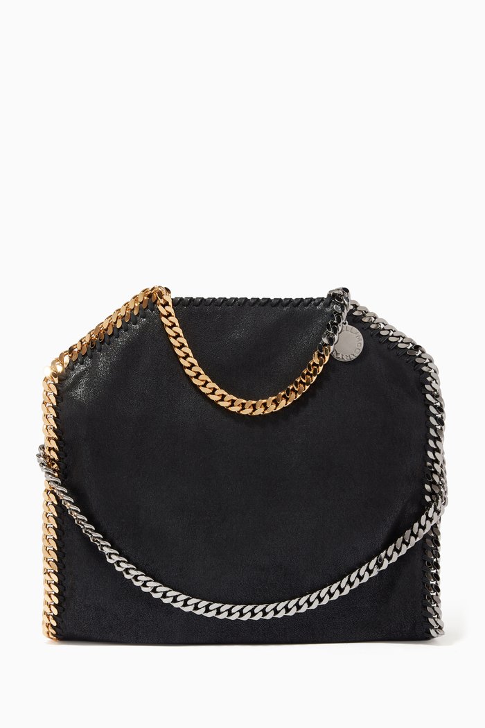 

Falabella 3 Chain Bag in Shaggy Deer, Black