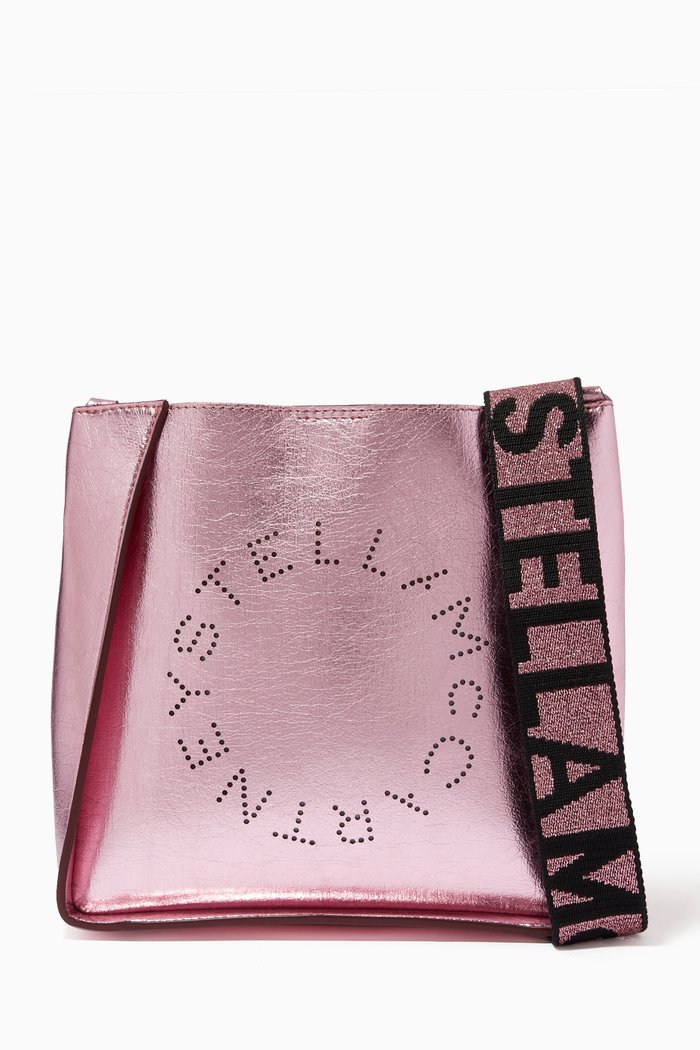 

Stella Logo Shoulder Bag in Eco Alter Nappa, Pink