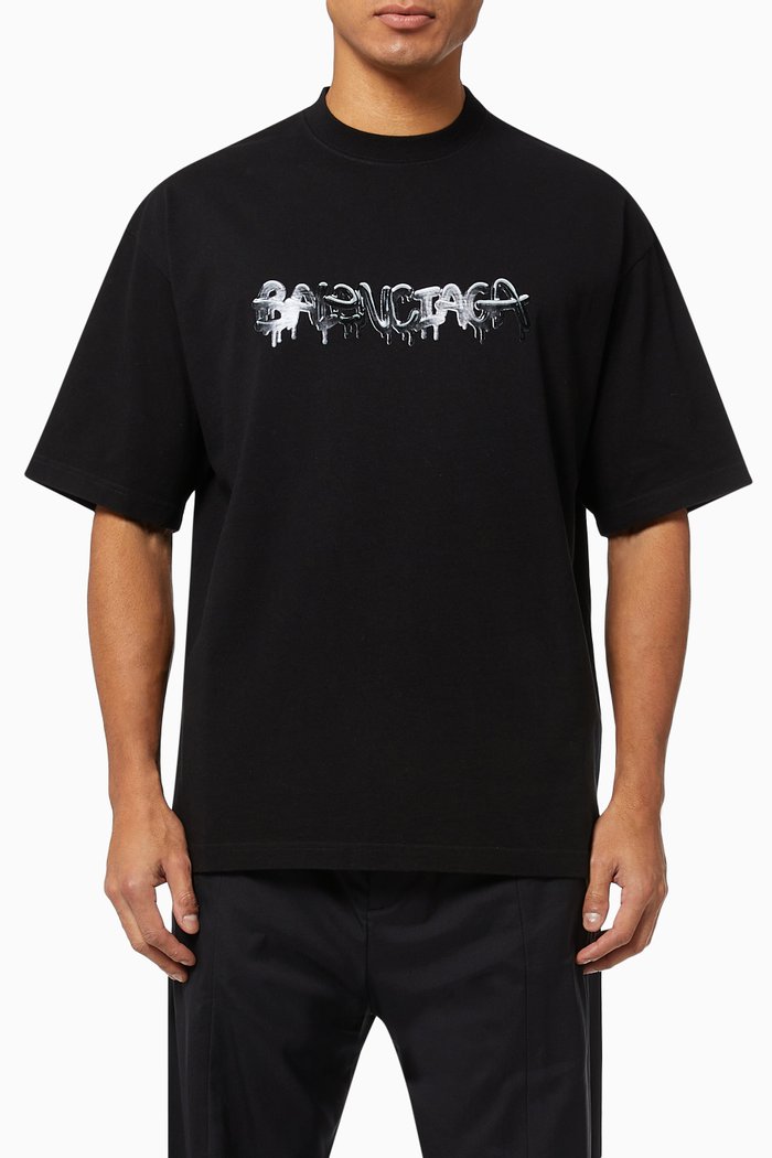 

Slime Medium Fit T-shirt in Organic Vintage Jersey, Black